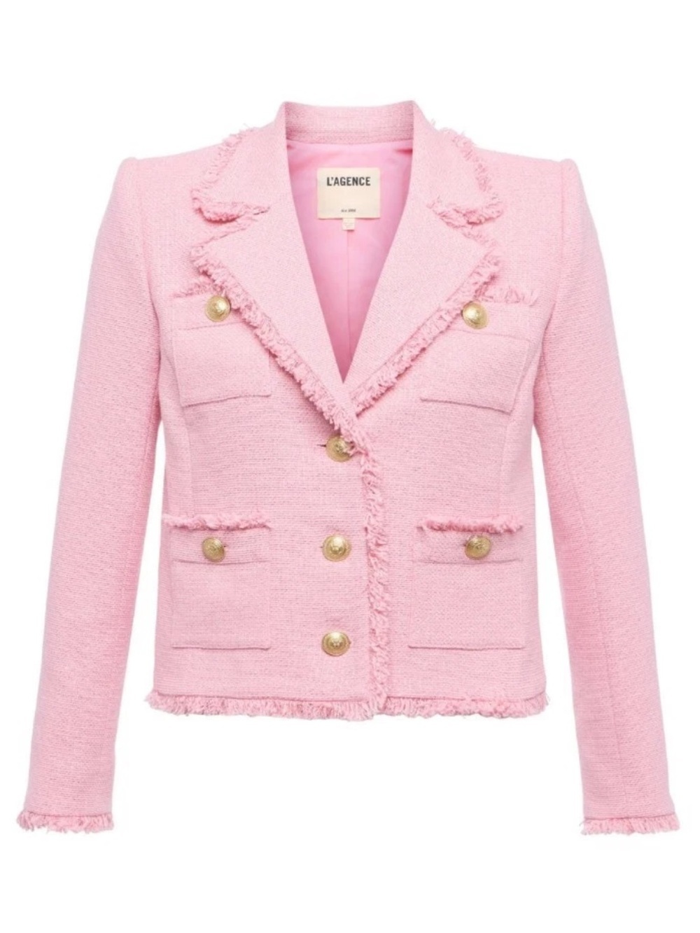 L’Agence Womens L'agence Niko Tweed Jacket, Pink - Picture 3 of 8
